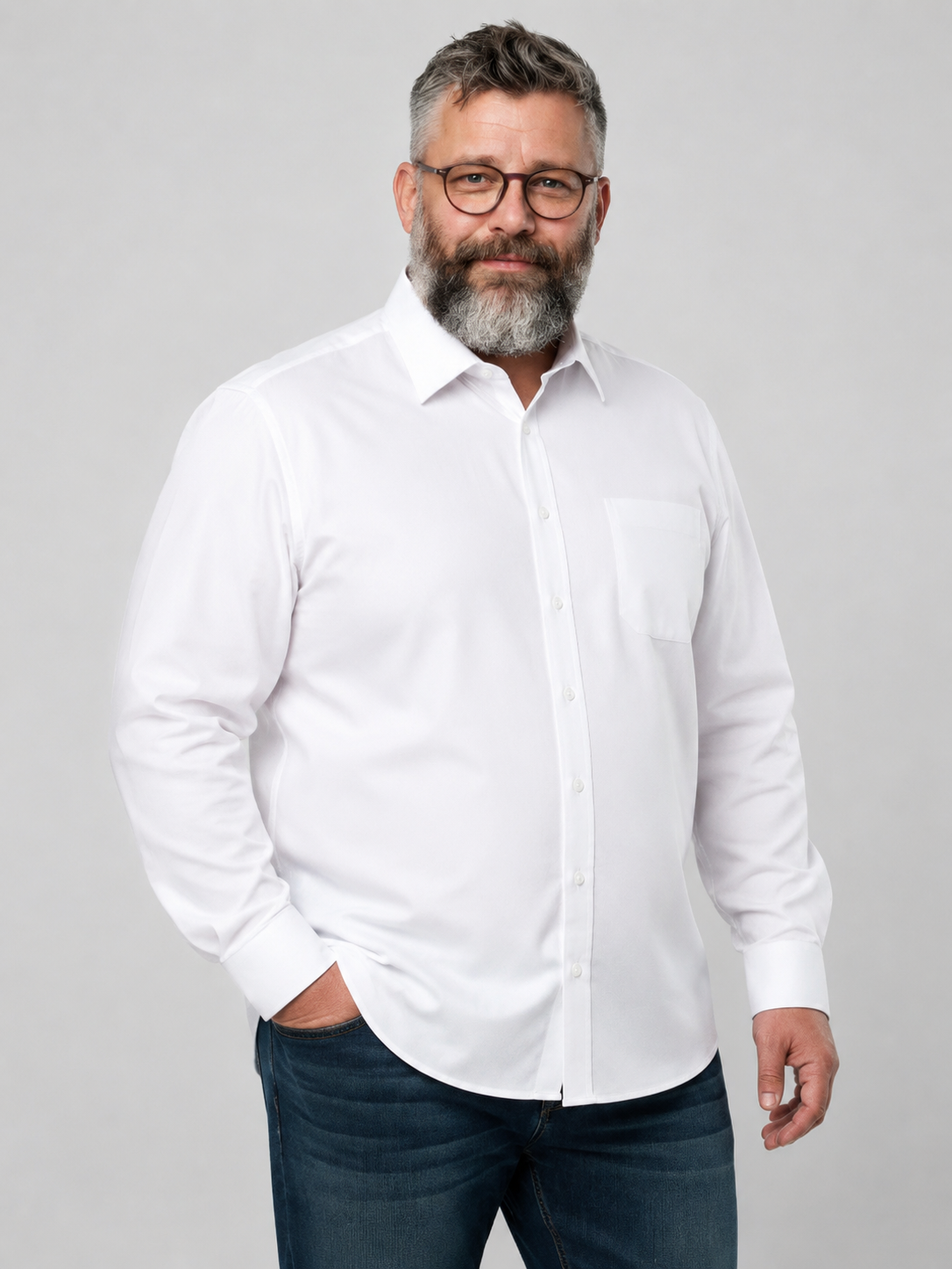 Premium Oxford Kent Collar Chest Pkt Shirt