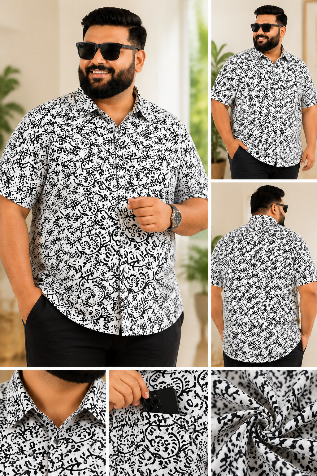 Premium Printed Short Sleeve Shirt hover