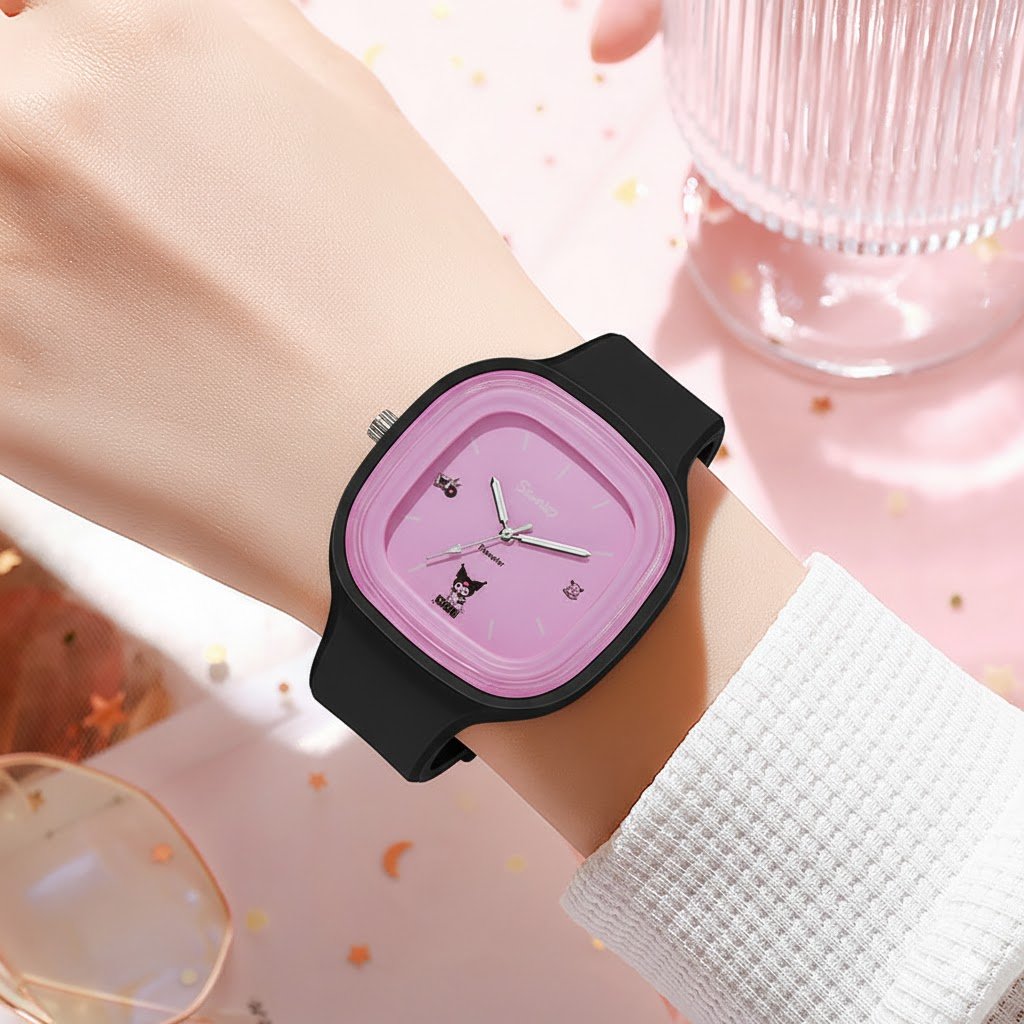 Large square dial sanrio watches hover