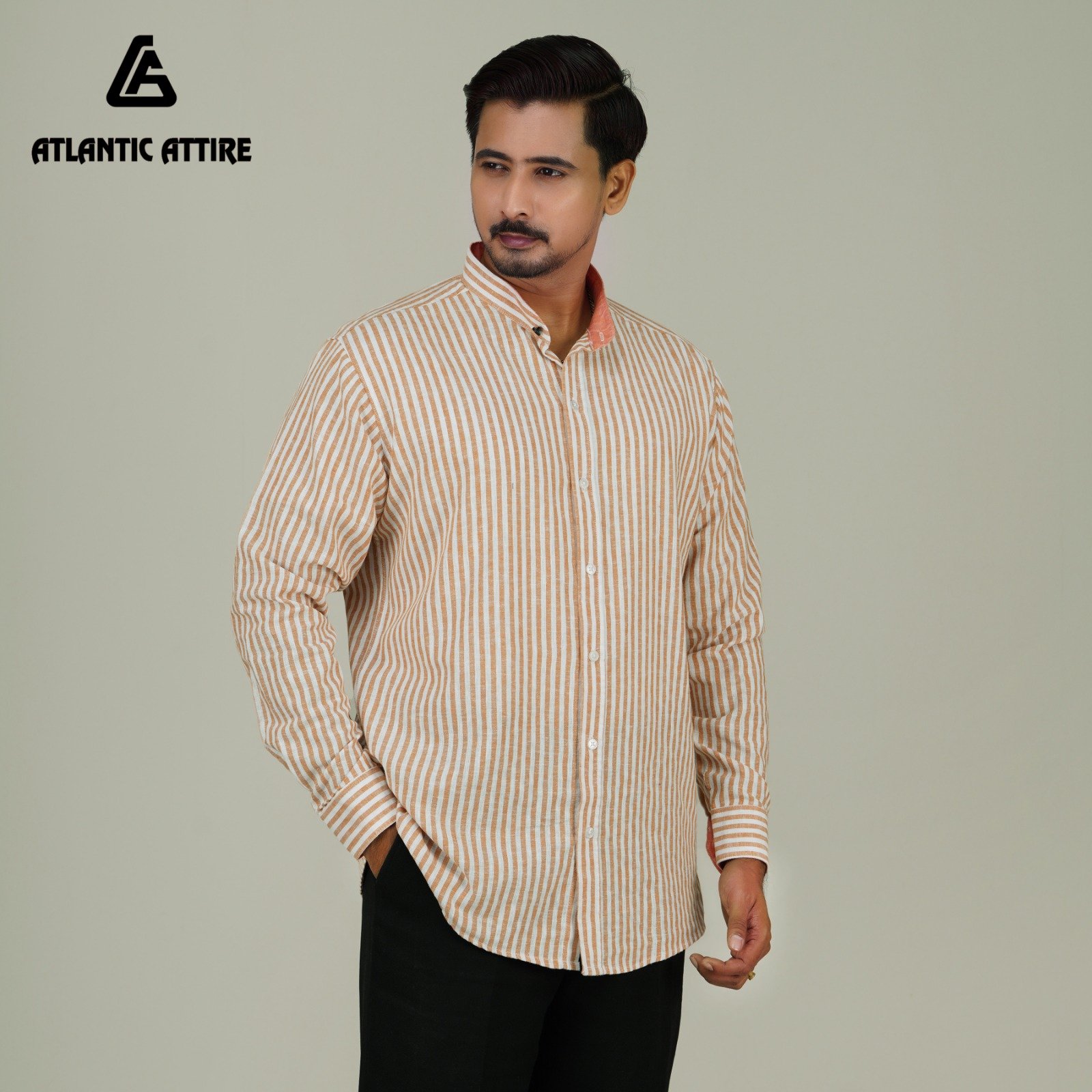 Premium Remi Cotton Shirt - LINCOT SAND BEIGE hover