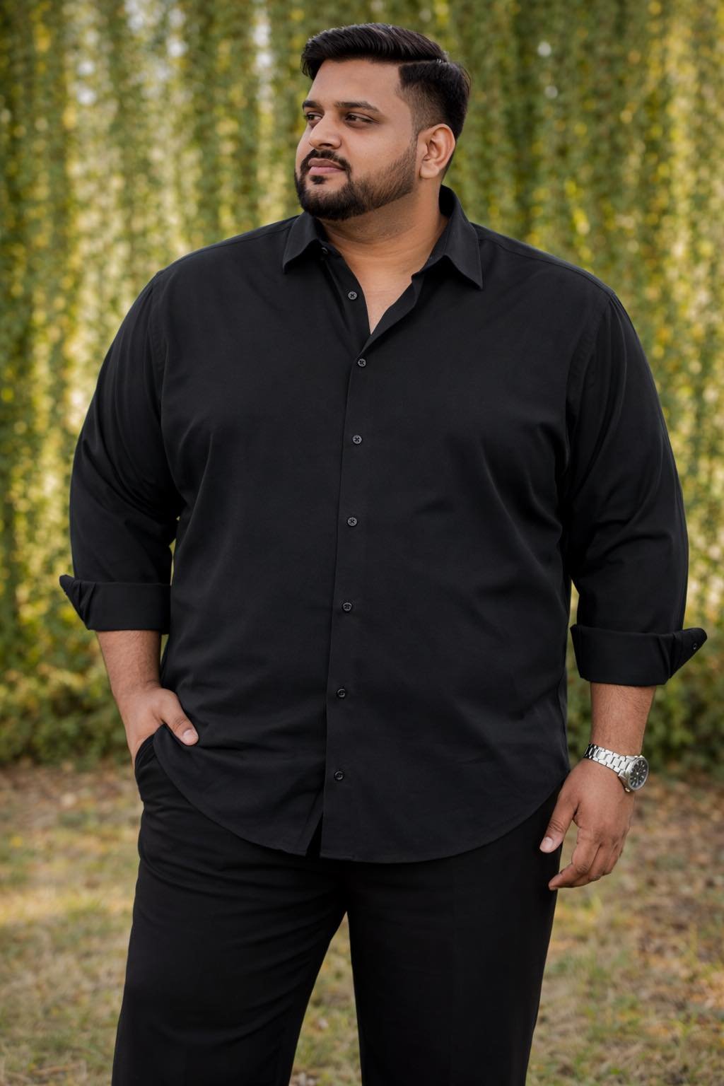 Premium Micro Spandex Shirt - BLACK L/SLV hover