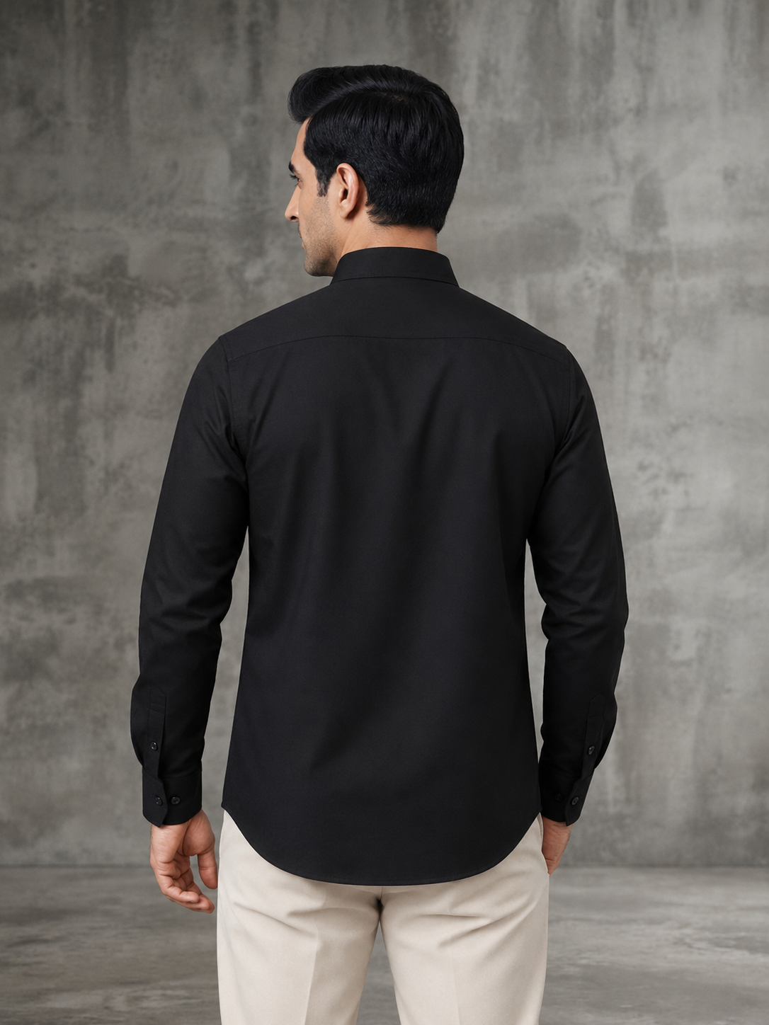 Premium Oxford Double Pkt Shirt - BLACK hover