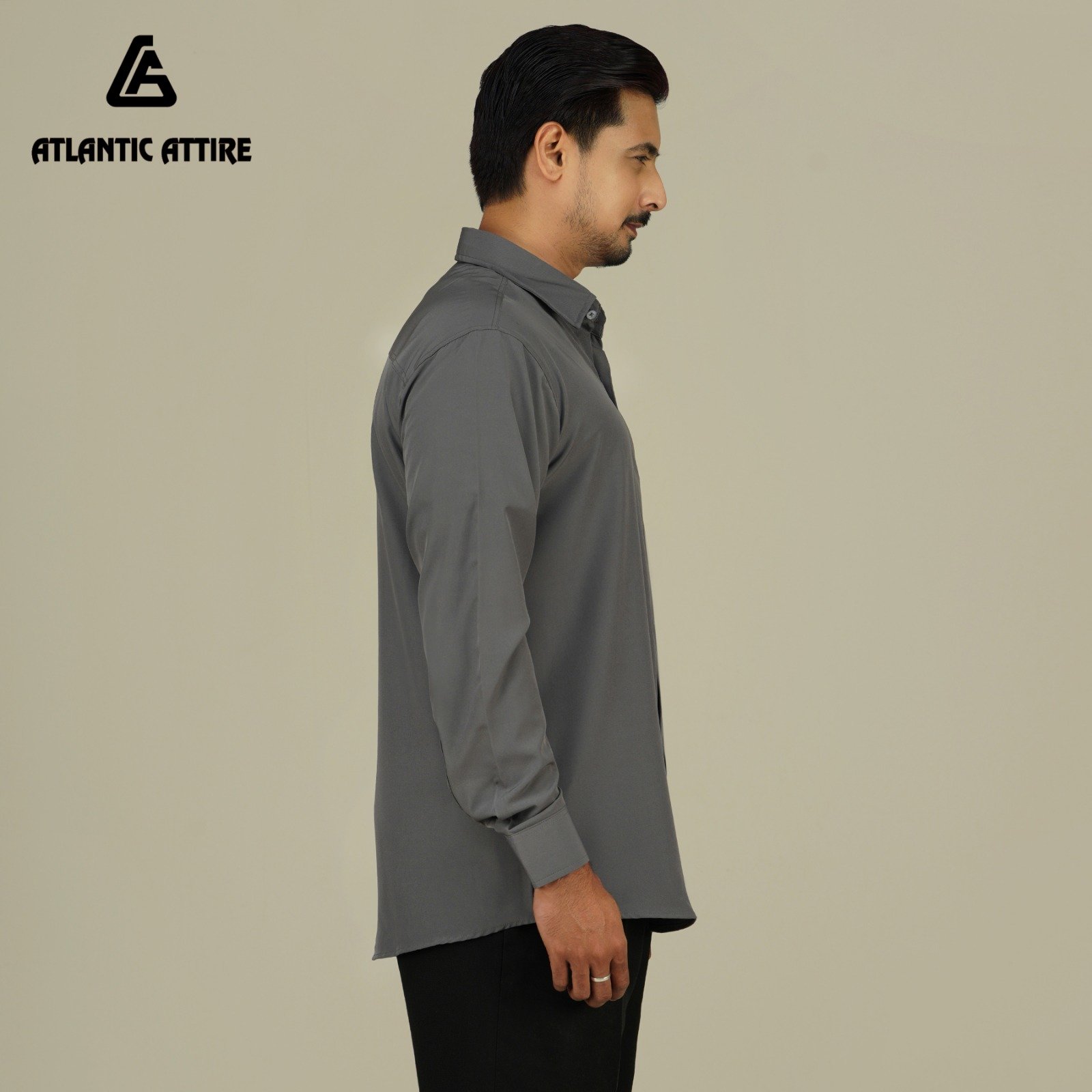 Premium Micro Spandex Shirt - CHARCOAL GREY L/SLV hover