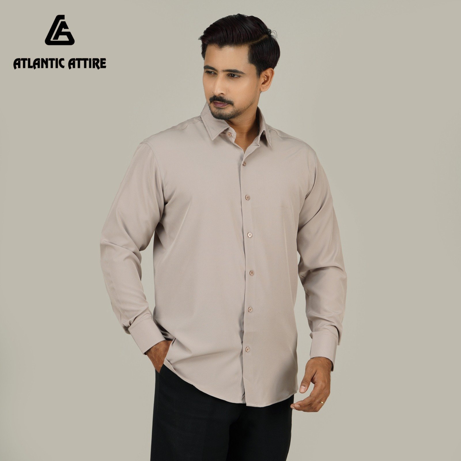 Premium Micro Spandex Shirt - LIGHT BEIGE L/SLV hover
